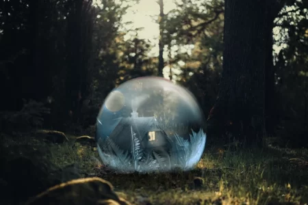 une maison dans une bulle